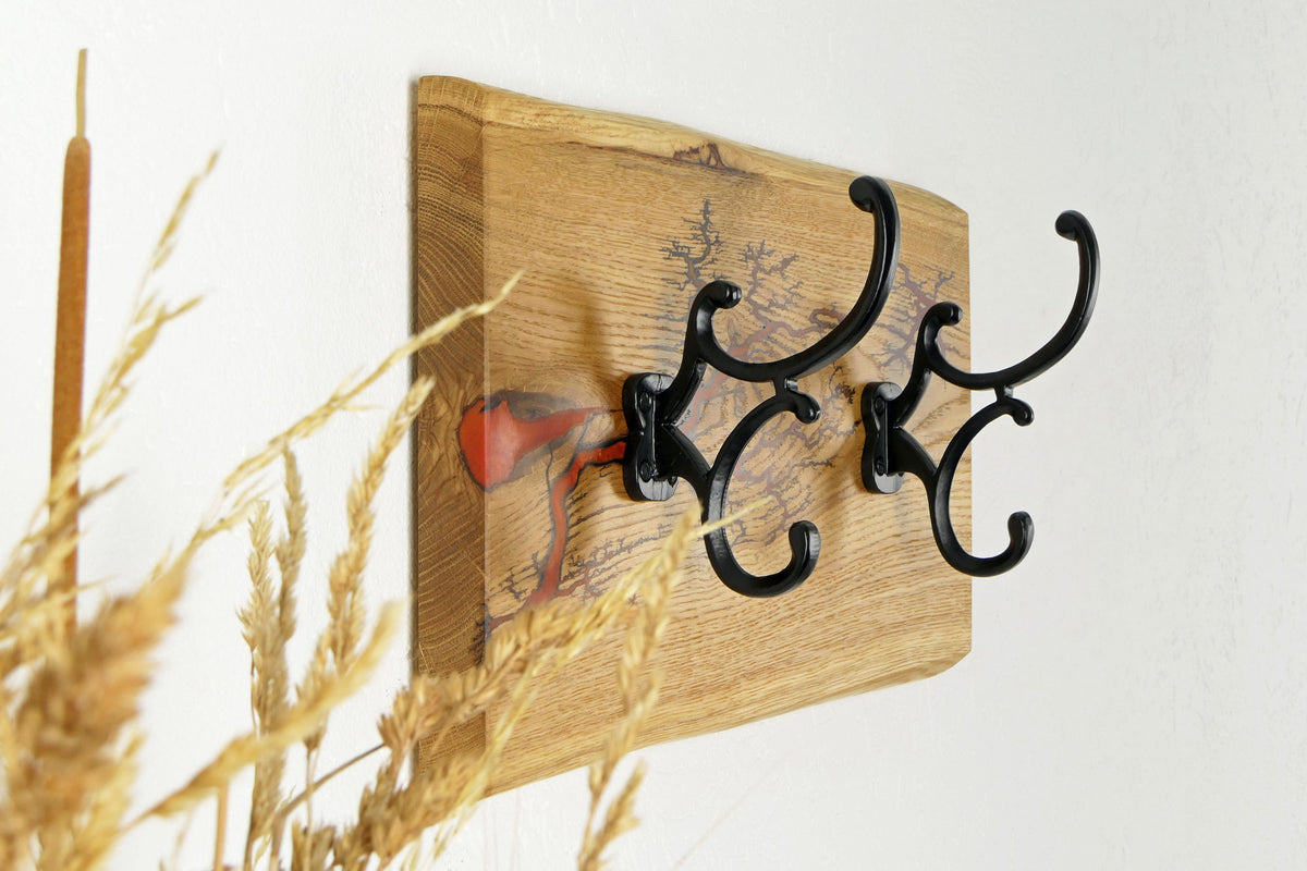 Wandgarderobe Eiche 35 cm – Deep Orange