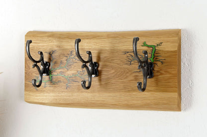 Wandgarderobe Eiche 47 cm – Jungle Green