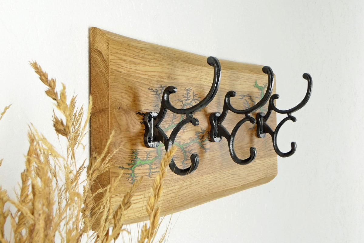 Wandgarderobe Eiche 47 cm – Jungle Green