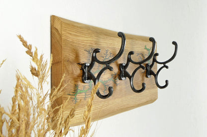 Wandgarderobe Eiche 47 cm – Jungle Green