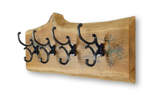 Wandgarderobe Eiche 70 cm – Olivgrün