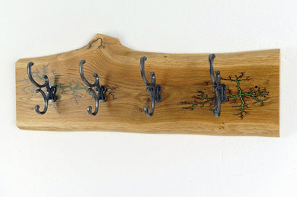 Wandgarderobe Eiche 70 cm – Olivgrün