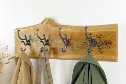 Wandgarderobe Eiche 70 cm – Olivgrün