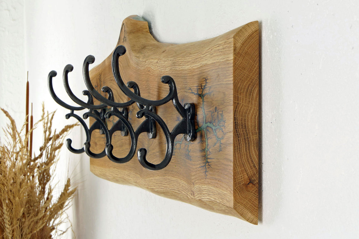 Wandgarderobe Eiche 70 cm – Olivgrün
