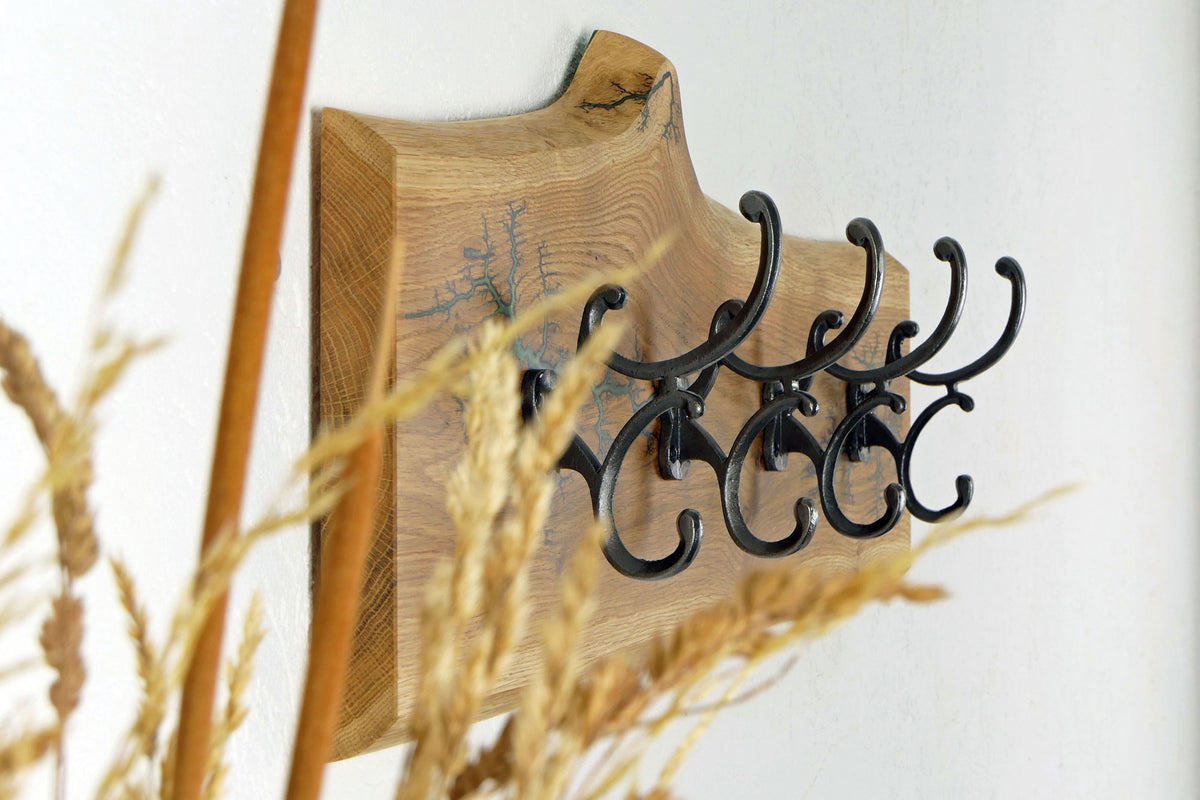 Wandgarderobe Eiche 70 cm – Olivgrün
