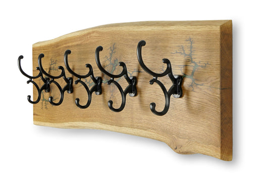 Wandgarderobe Eiche 90 cm – Olivgrün