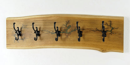 Wandgarderobe Eiche 90 cm – Olivgrün