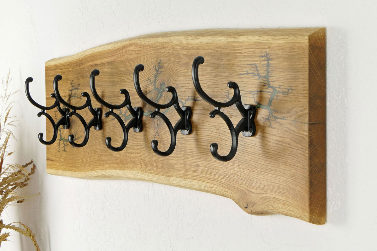 Wandgarderobe Eiche 90 cm – Olivgrün