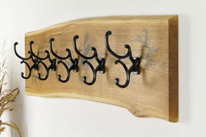Wandgarderobe Eiche 90 cm – Olivgrün