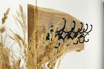 Wandgarderobe Eiche 90 cm – Olivgrün
