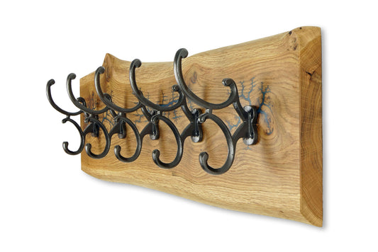 Wandgarderobe Eiche 78 cm – Pazifik Türkis
