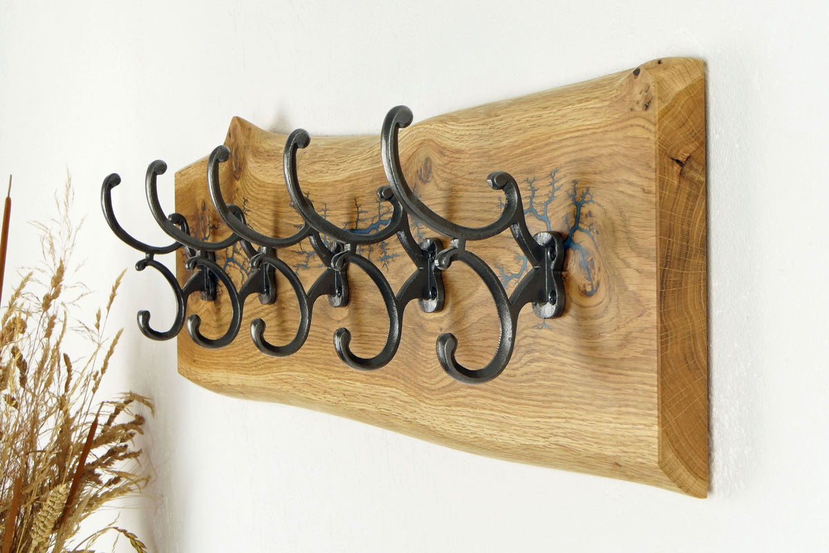 Wandgarderobe Eiche 78 cm – Pazifik Türkis