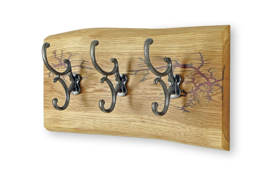 Wandgarderobe Eiche 45 cm – Weinrot