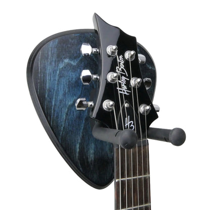 Gitarrenhalter aus Holz Blau Schwarz – DARK EDGE FOUR