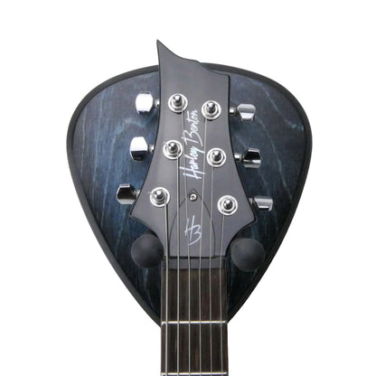Gitarrenhalter aus Holz Blau Schwarz – DARK EDGE FOUR