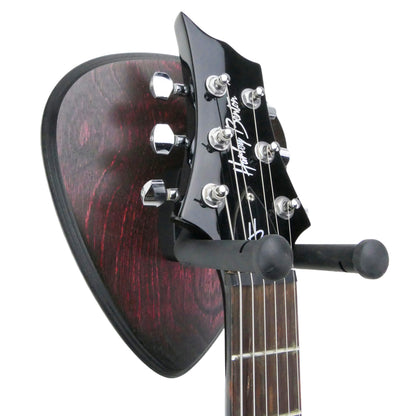 Gitarrenhalter aus Holz Cherry-Rot Schwarz – DARK EDGE FOUR