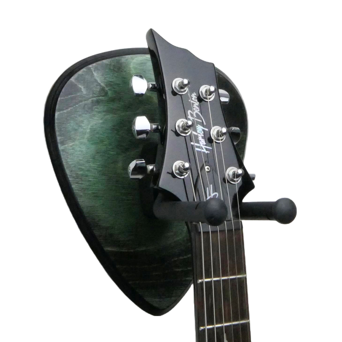 Gitarrenhalter aus Holz Grün Schwarz – DARK EDGE FOUR