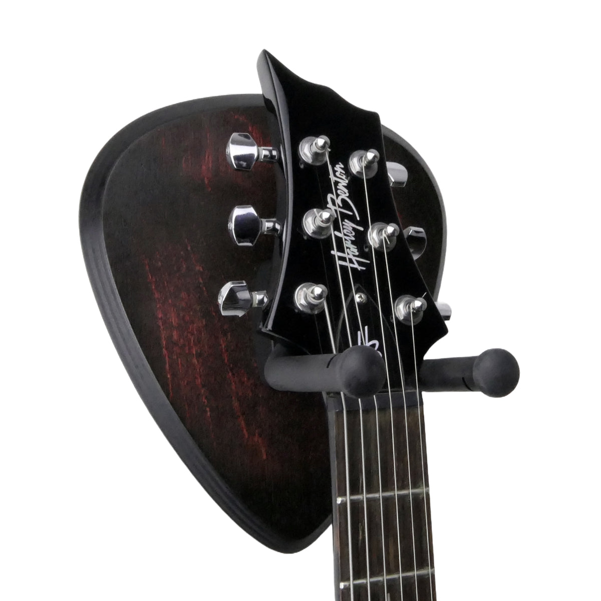 Gitarrenhalter aus Holz Mahagoni Schwarz – DARK EDGE FOUR
