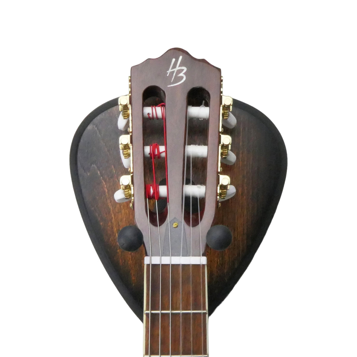 Gitarrenhalter aus Holz Orange Schwarz – DARK EDGE FOUR