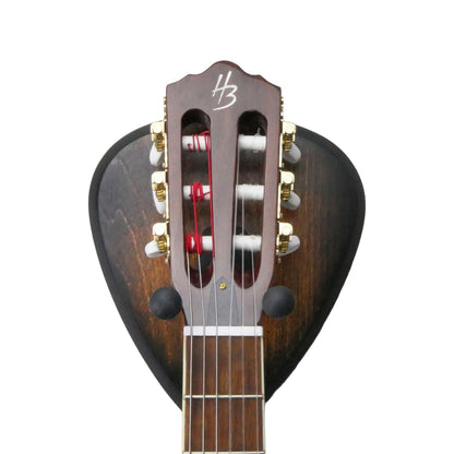 Gitarrenhalter aus Holz Orange Schwarz – DARK EDGE FOUR