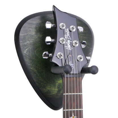 Gitarrenhalter aus Holz Reptil-Grün Schwarz – DARK EDGE FOUR