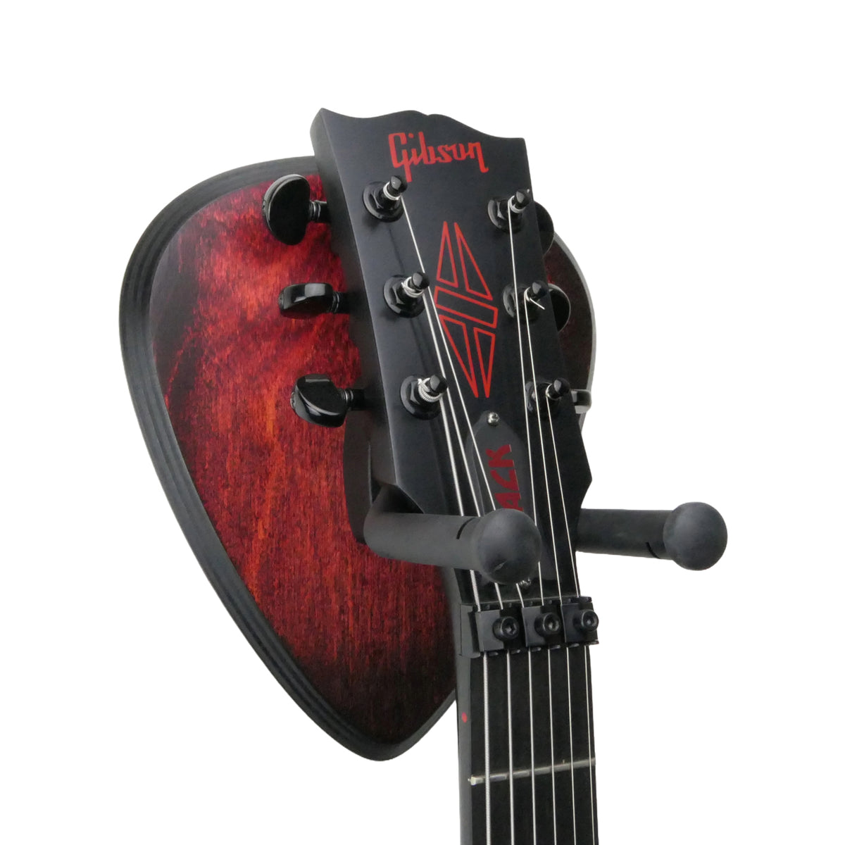 Gitarrenhalter aus Holz Rot Schwarz – DARK EDGE FOUR