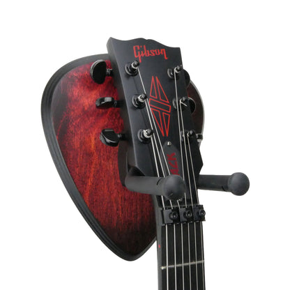 Gitarrenhalter aus Holz Rot Schwarz – DARK EDGE FOUR