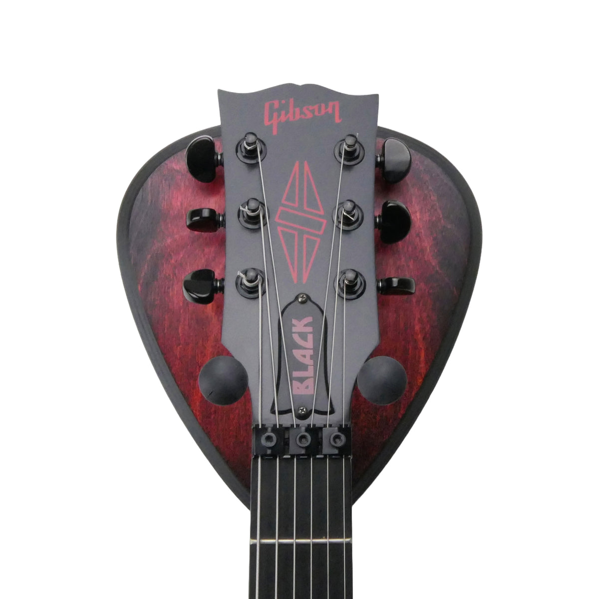 Gitarrenhalter aus Holz Rot Schwarz – DARK EDGE FOUR