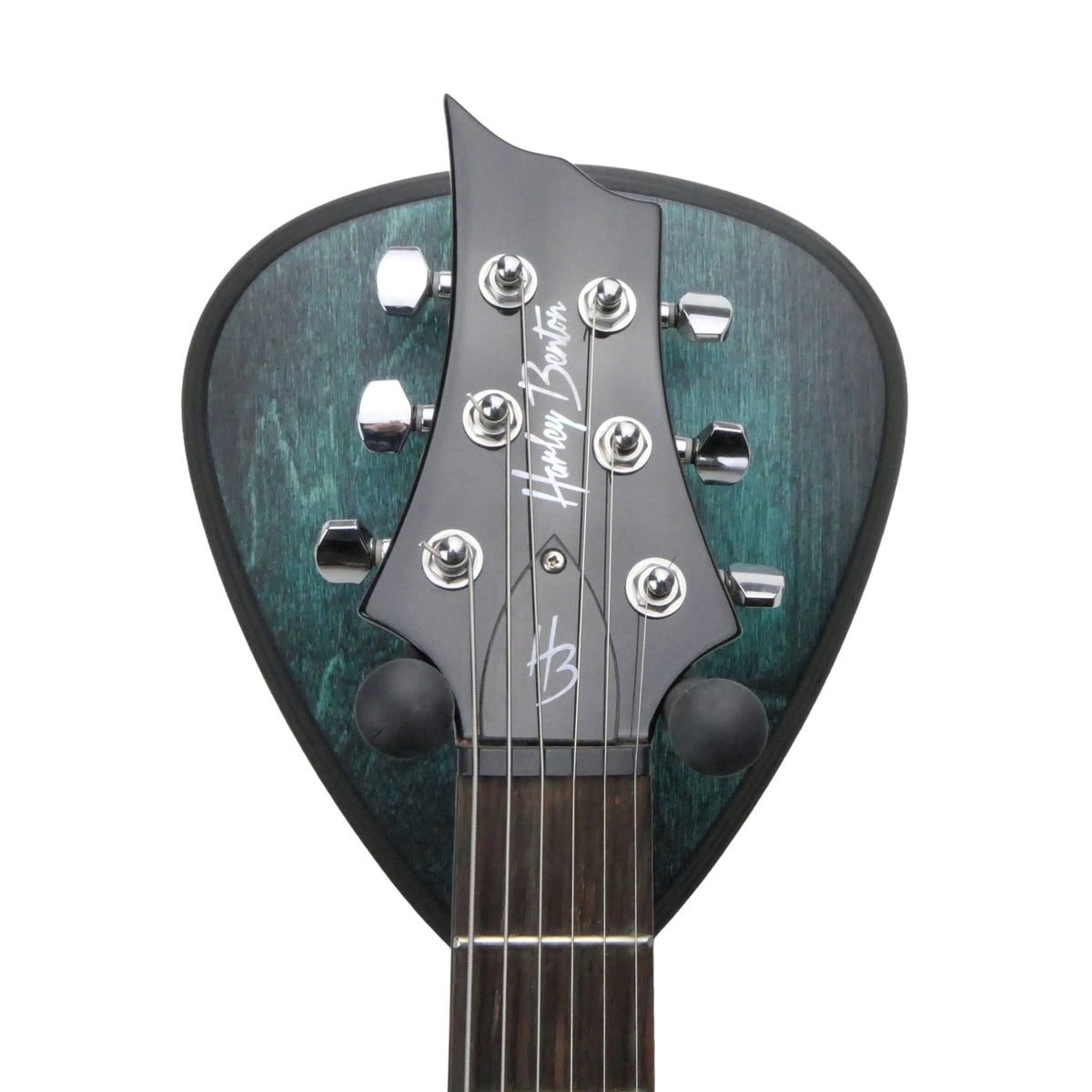 Gitarrenhalter aus Holz Türkis Schwarz – DARK EDGE FOUR
