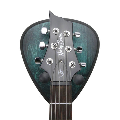 Gitarrenhalter aus Holz Türkis Schwarz – DARK EDGE FOUR
