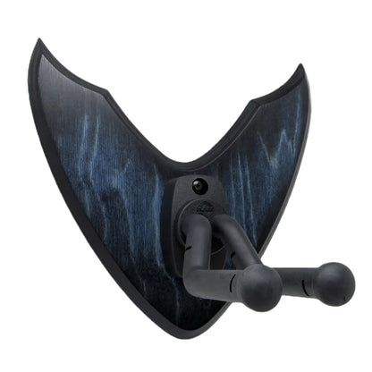 Gitarrenhalter aus Holz Blau Schwarz – DARK EDGE SIX