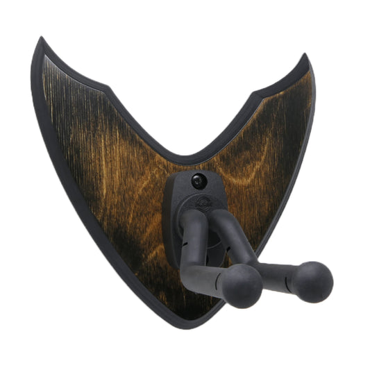 Gitarrenhalter aus Holz Braun Schwarz – DARK EDGE SIX