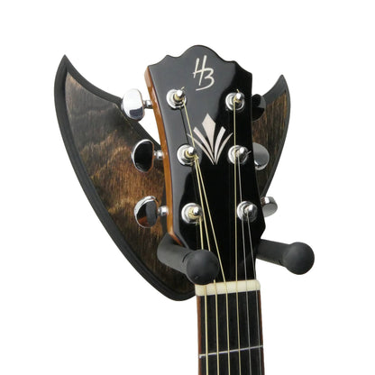 Gitarrenhalter aus Holz Braun Schwarz – DARK EDGE SIX