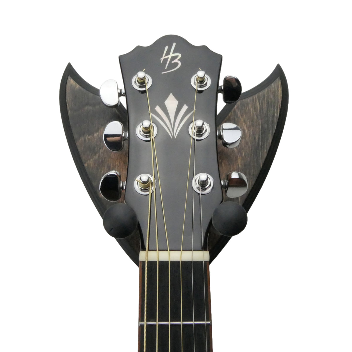 Gitarrenhalter aus Holz Braun Schwarz – DARK EDGE SIX