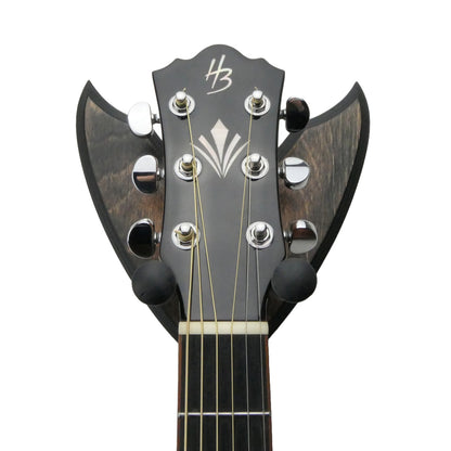 Gitarrenhalter aus Holz Braun Schwarz – DARK EDGE SIX