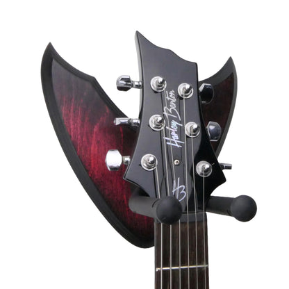 Gitarrenhalter aus Holz Cherry-Rot Schwarz – DARK EDGE SIX