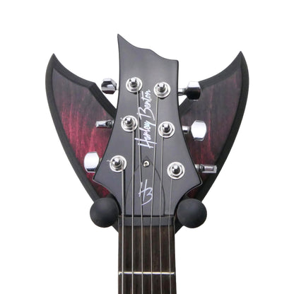 Gitarrenhalter aus Holz Cherry-Rot Schwarz – DARK EDGE SIX