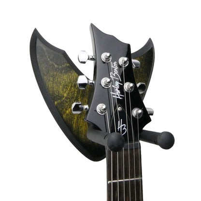 Gitarrenhalter aus Holz Gelb Schwarz – DARK EDGE SIX