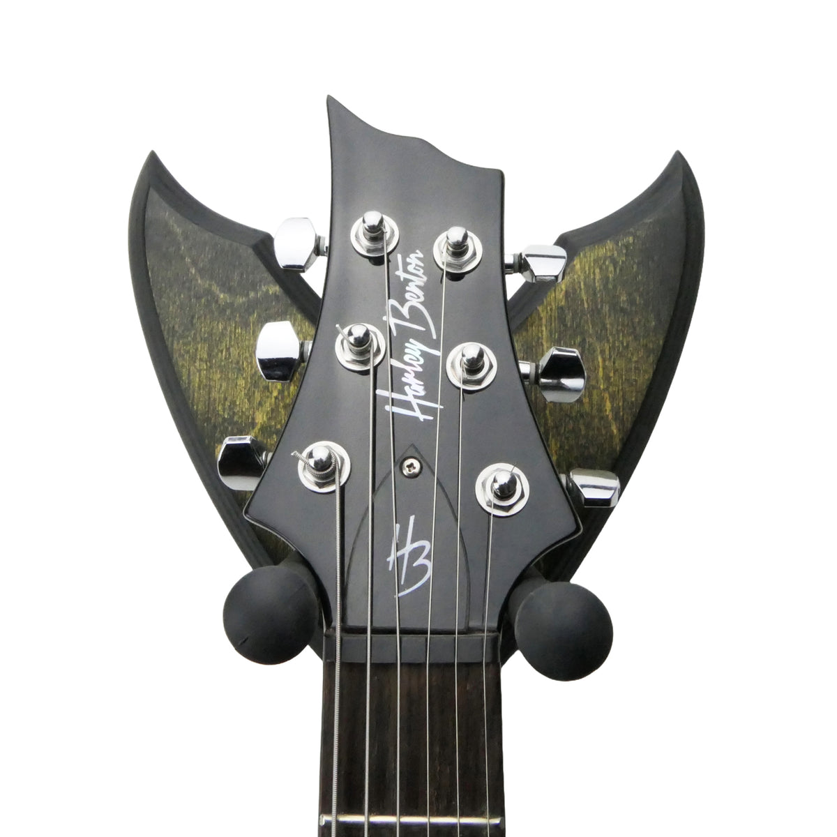 Gitarrenhalter aus Holz Gelb Schwarz – DARK EDGE SIX