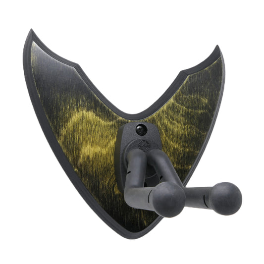 Gitarrenhalter aus Holz Gelb Schwarz – DARK EDGE SIX