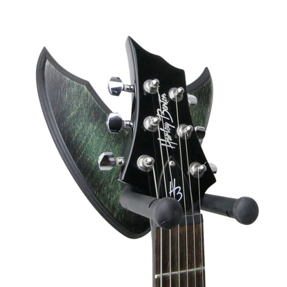 Gitarrenhalter aus Holz Grün Schwarz – DARK EDGE SIX