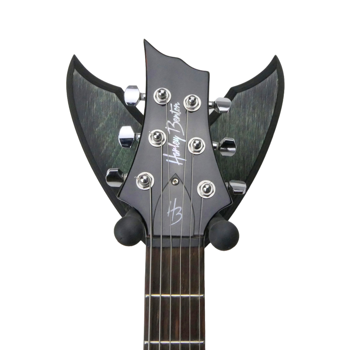 Gitarrenhalter aus Holz Grün Schwarz – DARK EDGE SIX