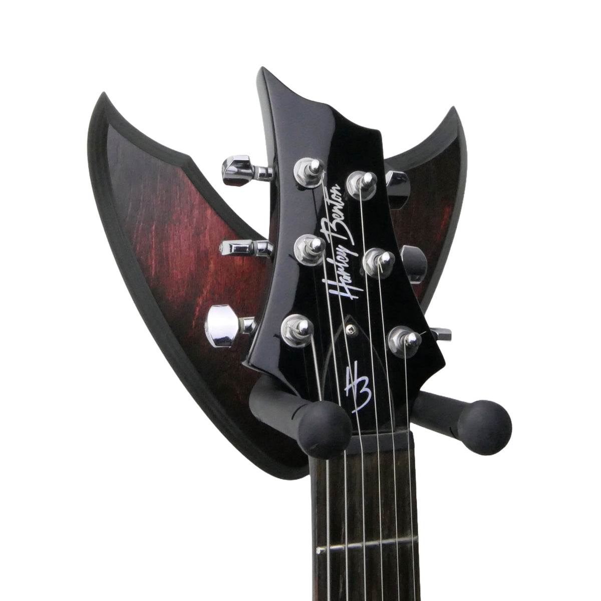 Gitarrenhalter aus Holz Mahagoni Schwarz – DARK EDGE SIX