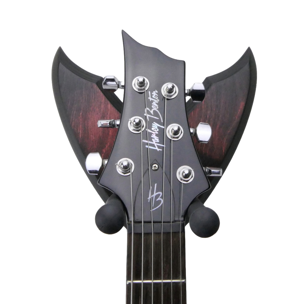 Gitarrenhalter aus Holz Mahagoni Schwarz – DARK EDGE SIX