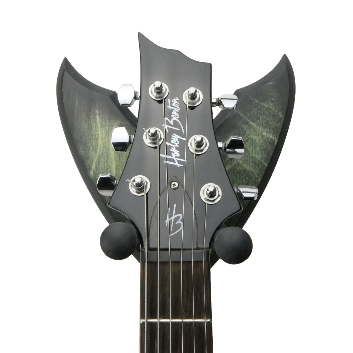 Gitarrenhalter aus Holz Reptil-Grün Schwarz – DARK EDGE SIX