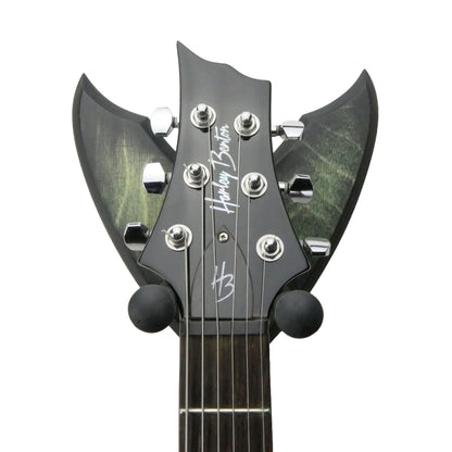 Gitarrenhalter aus Holz Reptil-Grün Schwarz – DARK EDGE SIX