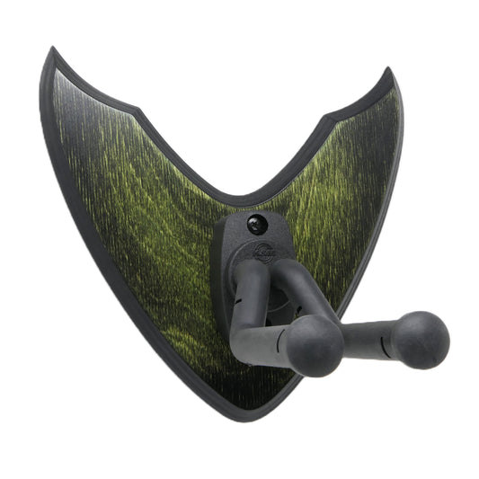 Gitarrenhalter aus Holz Reptil-Grün Schwarz – DARK EDGE SIX