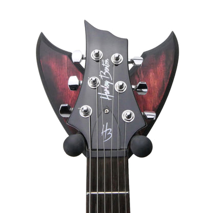 Gitarrenhalter aus Holz Rot Schwarz – DARK EDGE SIX