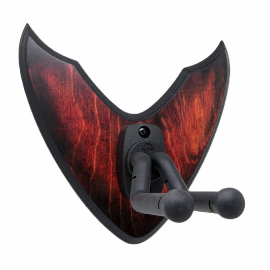 Gitarrenhalter aus Holz Rot Schwarz – DARK EDGE SIX
