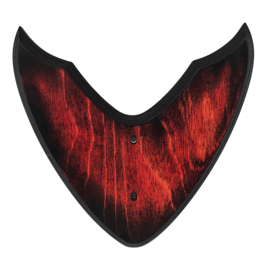 Gitarrenhalter aus Holz Rot Schwarz – DARK EDGE SIX